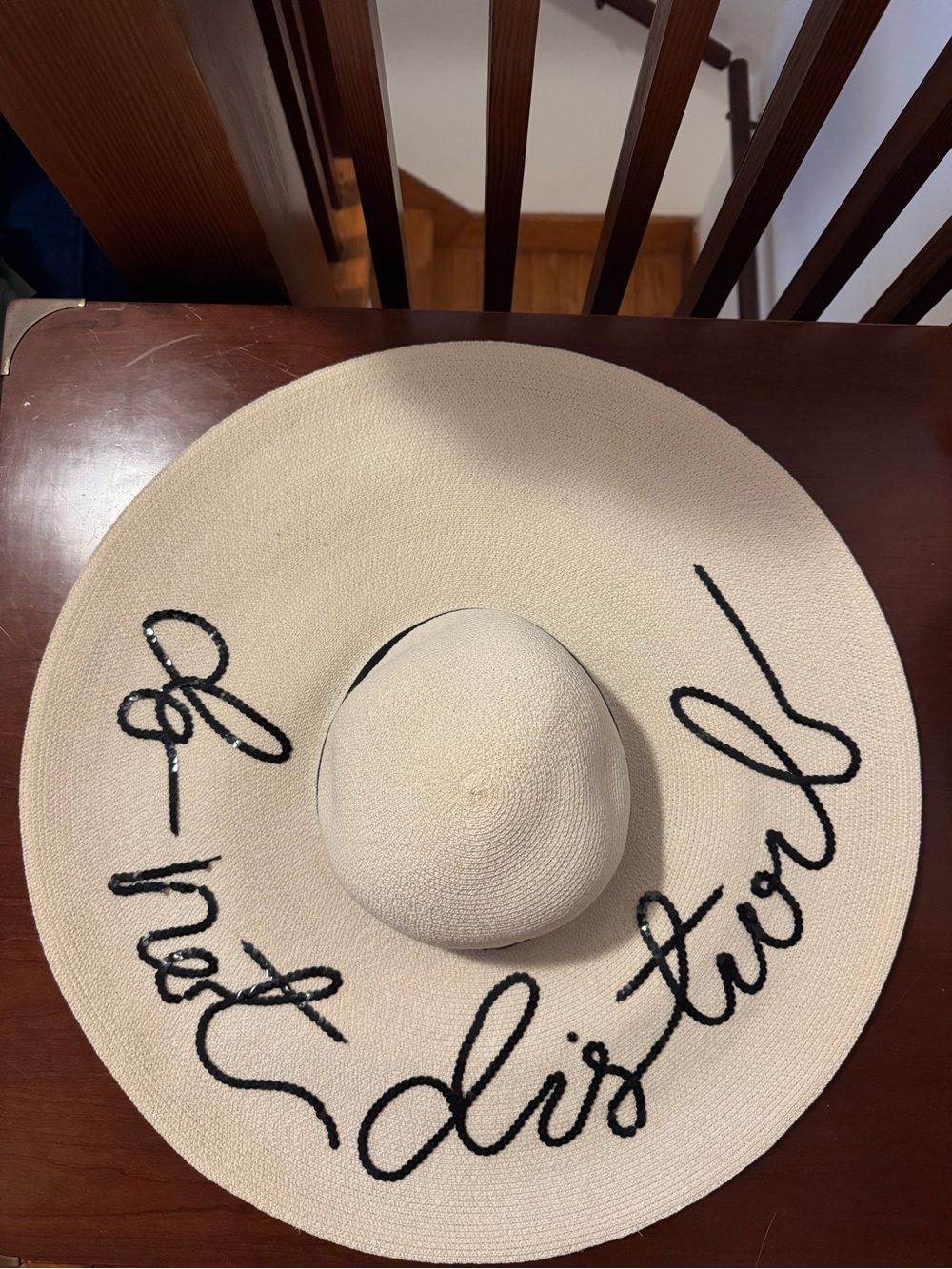 Do Not Disturb Eugenia Kim Cream Wide-Brim Hat